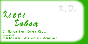 kitti dobsa business card